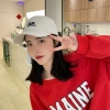 Couple baseball caps for men and women, new Korean style versatile baseball caps for spring and autumn, soft top letter sun hats details Picture